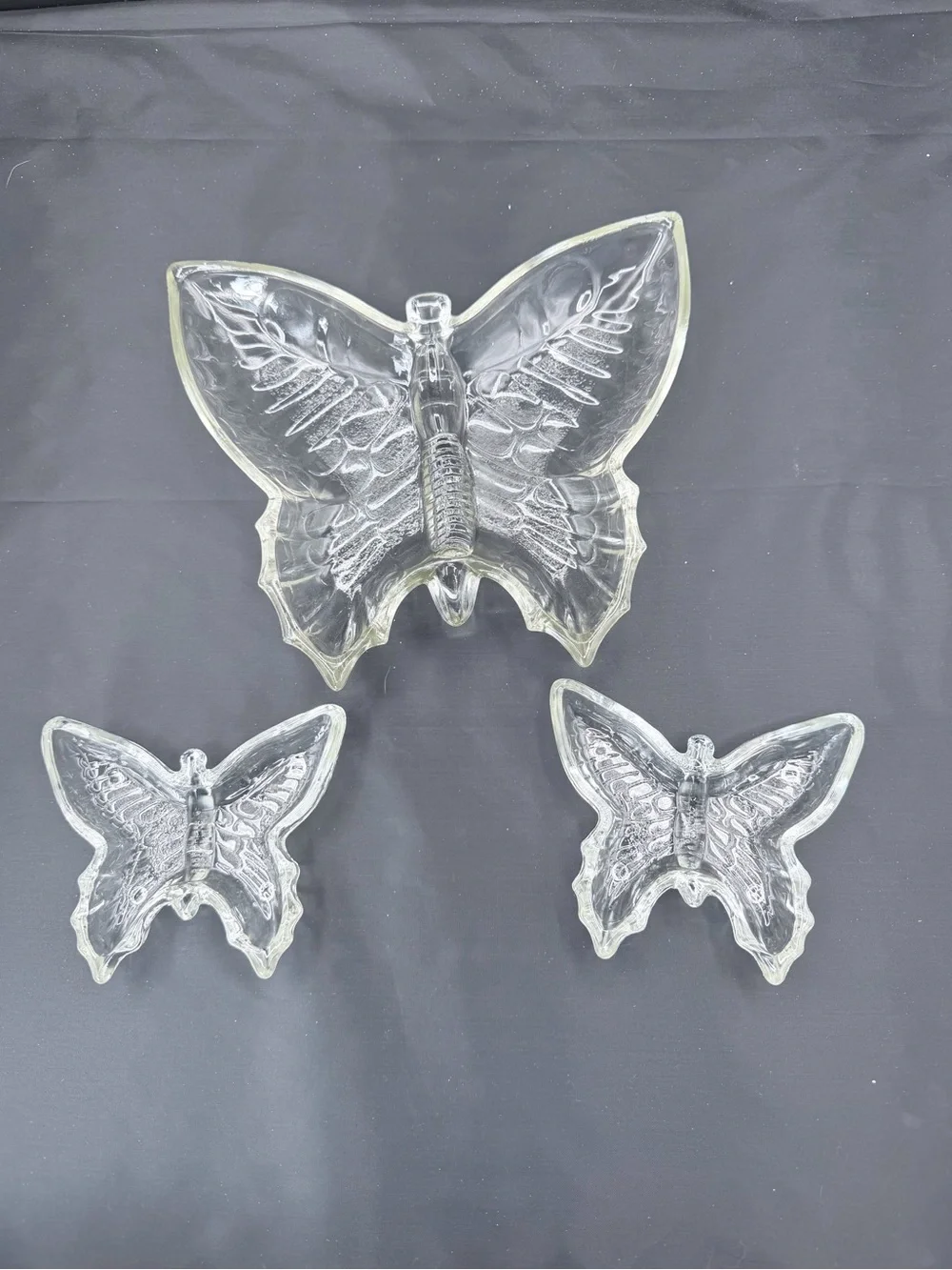 Clear Glass Butterfly dishes Decor Set - Brand
